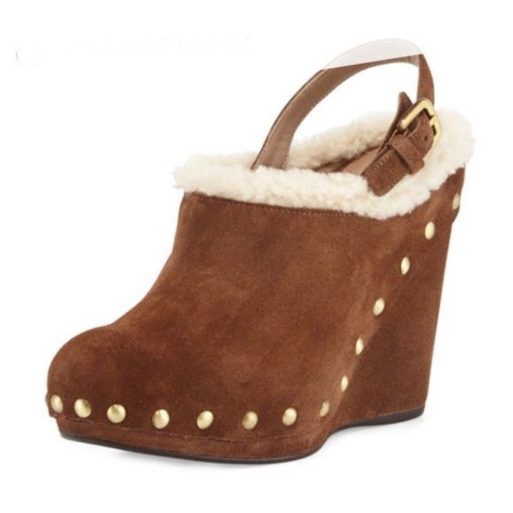 Stuart Weitzman Cigar Velour Clogger, NWB/T